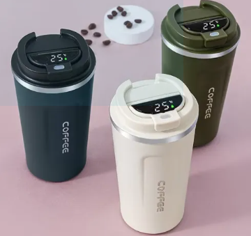 550ml Smart Digital Coffee Cup with Temperature Display | Insulated Stainless Steel Mug for Hot & Iced Drinks On-the-Go