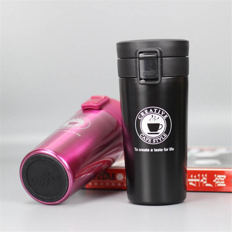 Stainless Steel 380ml Capacity Coffee Mug | Thermal Insulated Flask | Travel Mug  | Mini Thermose - Assorted Color